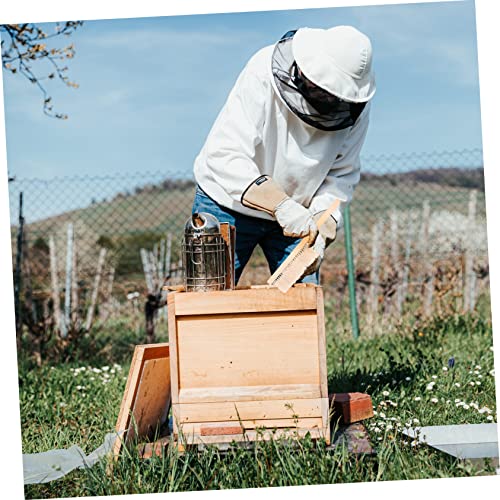 Sosoport Bee Hive Brush Tool Beekeeping Supply Soft Bristles j Hook for Beehive Frame