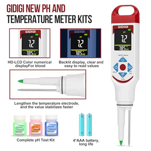 pH Tester for Food with pH Calibration Solution Kit pH Measurement for Sourdough Cheese
