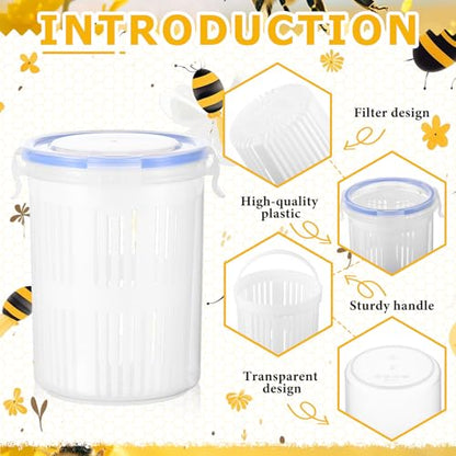 Qualirey Varroa Mite Detection Jar and Measuring Cup Leak Proof Varroa Easy Check for Helping Beekeepers Easily Count and Monitor - size: Small