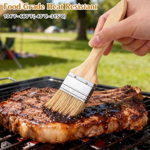 3 PCS Pastry Brush for Baking Basting Brush for Cooking Butter Brushes for Cooking BBQ Kitchen Baking Brushes Oil-Brush for Oil Sauce, Butter, Sauce