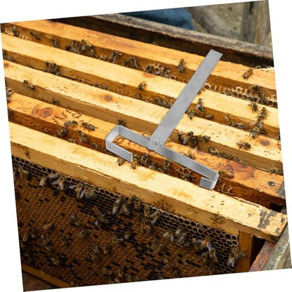 Yardwe 2Pcs Stainless Steel Beekeeping Frame Holder Stand Durable Bee Frame Perch Support Tool Multi Functional Hive Frame Storage for Beekeepers Reliable Beekeeping Supplies