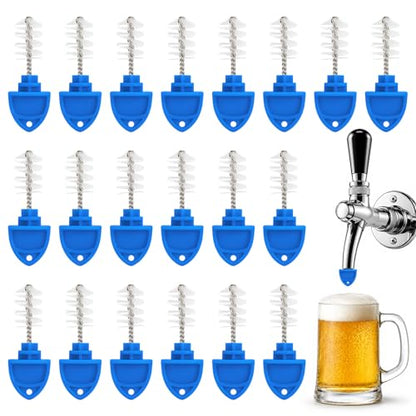 20 Pack Beer Tap Plug Brush, Reusable Draft Beer Faucet Cleaning Brush for Kegerator, Beer Tap Cleaning Brush for Bar, Brewery, Restaurant & Home Bar