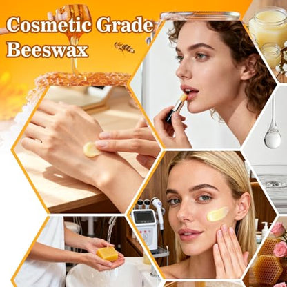 CARGEN Yellow Beeswax Pellets- 430g (0.95lb) Beeswax Pellets Triple-Filtered Natural Bees Wax Cosmetic Grade Bee Wax for DIY Candles Skin Care Lip Balm Soap | Cosmetic Grade Bee Wax for DIY Candle Making, Lip Balm, Soap Making, Skin Care, Crafts, Aromathe