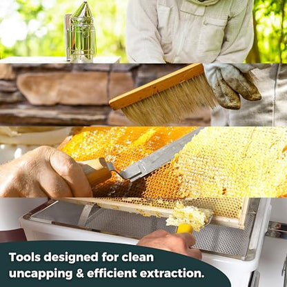 SunVara Bee Keeping Starter Kit Beekeeping Supplies, Bee Keeping Supplies-All Beekeeping Tools Bee Supplies and Equipment, Honey Bee Hive Starter Kit Tools Beekeeping Bee Smoker for Beekeeping - style: Starter Kit
