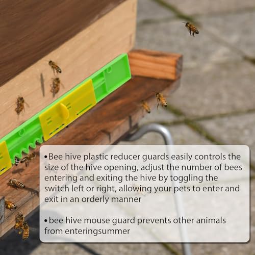 6 Pack Bee Hive Entrance Reducer Beehive Entrance Gates Bee Hive Plastic Reducer Guards Bee Hive Mouse Guard Beehive Tool Beekeeping Supplies for Professional Beekeeper or Beginner, Length 14.76 Inch - size: Entrance Reducers-6 Pack