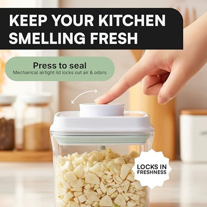 Bop Top Airtight Food Storage Containers with Lid 3.5 Cups / 28 oz | Kitchen Canister Sets | Air Tight Pantry Container | Pop Top Dry Food Storage Containers for Snacks, Sugar, Flour, Baking, Pasta - color: 28 oz