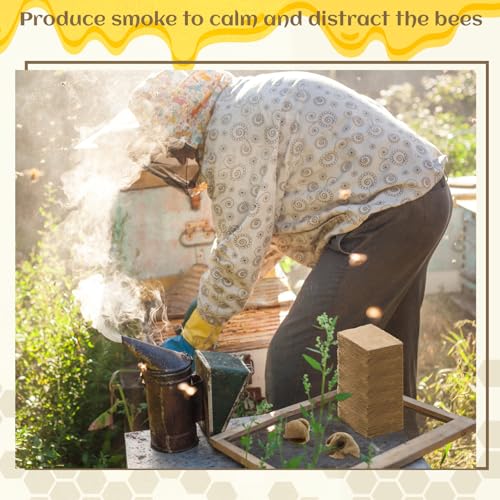 Hahafelt 4.2 Pound Burlap Bee Smoker Fuel Pellets, Jute Burlap Smoker Fuel for Beekeeping, Natural Easy to Light, Produces Cool & Light Smoke, Long Continuous Burn for Hive Inspection & Management