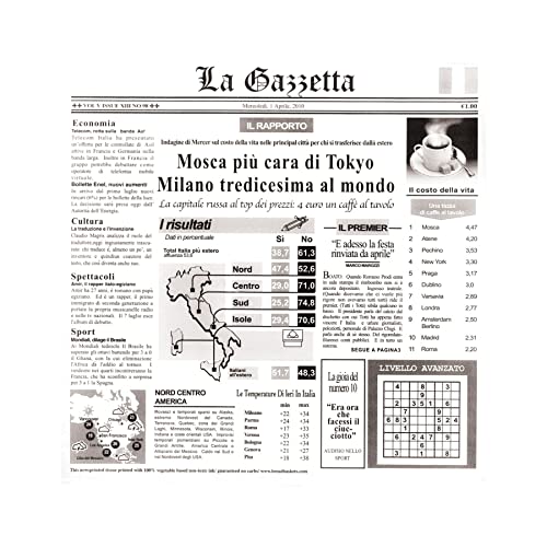 G.E.T. 4-TI1808 12" x 12" White Food-Safe Italian Newsprint Liner (Pack of 1000) - color: Italian Newsprint, size: 12" x 12", style: 1000 Sheets