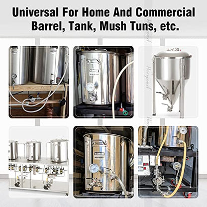 3/4" O.D. thread to 1/2 inch elbow barb stainless steel home brewing bulkhead three-piece ball valve fitting kit, for gallon beer pot brew kettle spigot mash tun - size: 3/4" thread-1/2" barb, 1st gen. 3-piece valve