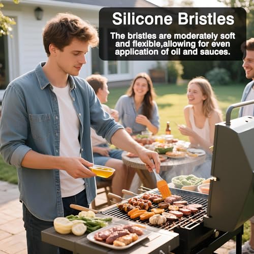 Silicone Pastry & Basting Brush – Heat-Resistant Cooking Brush for BBQ, Grill, Baking, and Kitchen Use