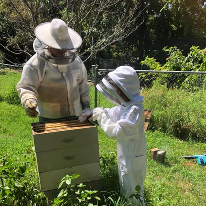 Kids Bee Suit Bee Suits for Kids Beekeeping Suit for Kids Child Bee Suit Childrens Beekeeper Bee Suit for Boy and Girl, 100% Cotton, Skin, Breathable, for Family Outdoor, Backyard, Christmas Gifts - size: for heights 56"~60"