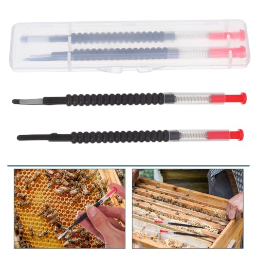 Beekeeping Transfer Needles and Hive Moving Tools for Queen Rearing, 3 Pairs Black Needles with Different Tips, Beekeeping Equipment for Brood Grafting and Hive Management