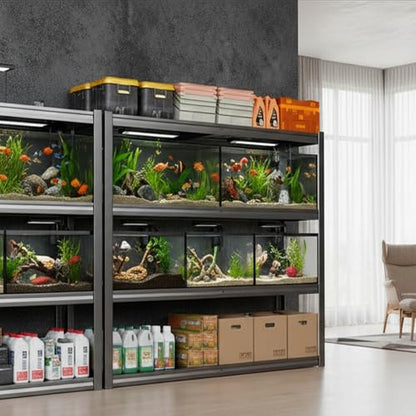 Heavy Duty Garage Shelving Unit 55 W x 30 D x 78 H, 5 Tier Metal Storage Shelves, Upgraded Steel Structure, Rack for Basement, Shop, Warehouse, Pantry - size: 55W x 30D x 78H