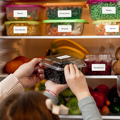 L LIKED Blank 1 x 2 Inch Dissolvable Labels for Food Rotation Prep roll of 350 (2 Rolls)