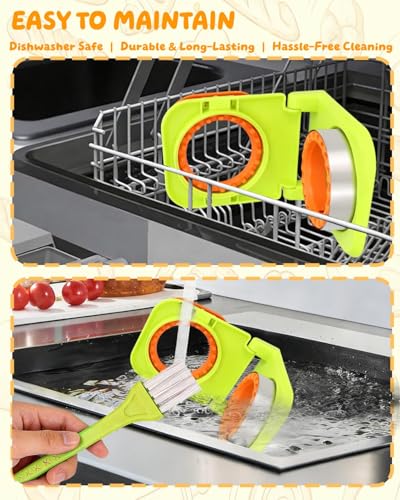 CHICHAUS Uncrustable Sandwich Maker,Sandwiches Pocket Circle Shape 3.7Inch Sandwich Cutter and Sealer,Sandwich Cutter for Kids Breakfast and lunchboxes (Green/Orange) - color: Green/Orange