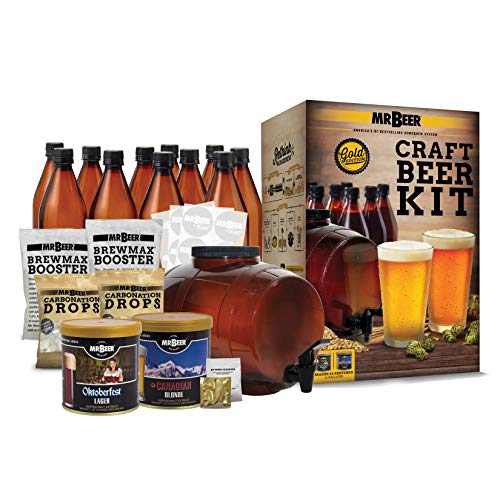 Mr. Beer - Craft Beer Making Kit 4 Gallon Complete DIY Home Brew Set Everything Included, Bottles, Refills Brew in 30 Minutes - color: Bonus Kit, size: 4 Gallon