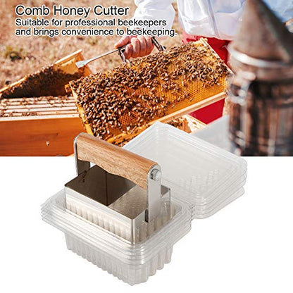 Stainless Steel Honey Cutter Scraper Comb Uncapping Tool with Plastic Case, Beekeeping Accessory