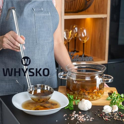 Whysko Soup Ladles Stainless Steel Multipack, 2, 4, 6 & 8 oz Metal Ladle Spoons, Rustproof Heat-Resistant Materials for Cooking and Serving Soups and Sauces, Commercial Grade Kitchen Essentials - size: Multipack (4 Pack)