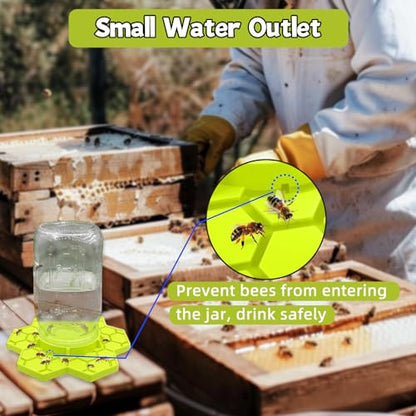 2Pcs Silicone Bee Water Station & Feeder for Regular & Wide Mason Jars, Versatile Garden Bee Waterer & Outdoor Bee Feeder, Durable, Essential for Backyard Garden Beekeeping