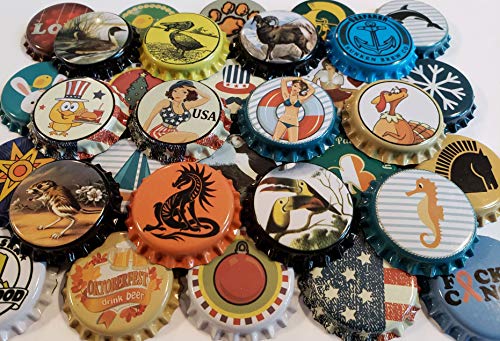 100 Homebrew Beer Bottle Caps for crafts
