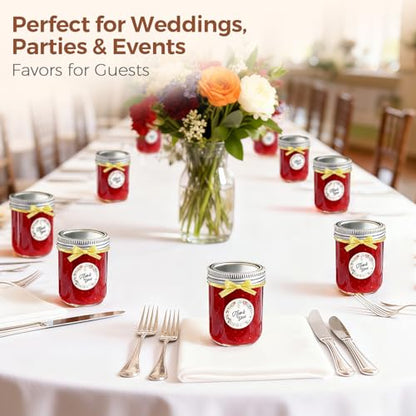 ComSaf 16 oz Wide Mouth Mason Jars Bulk Set, 8 Pack Jars with Lids | Clear Body, Salad Prep, Pickles, Overnight Oats, Honey, Candle Making, Wedding Favors - size: 16oz*8 wide mouth