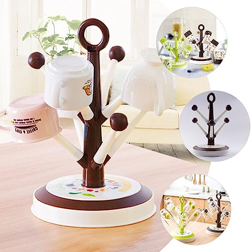 ULTECHNOVO Plastic Coffee Cups Bottle Drying Rack Coffee Mug Cup Holder Tree Countertop Countertop Removable Mug Stand Bottle Dryer Holder for s Teats s Plastic