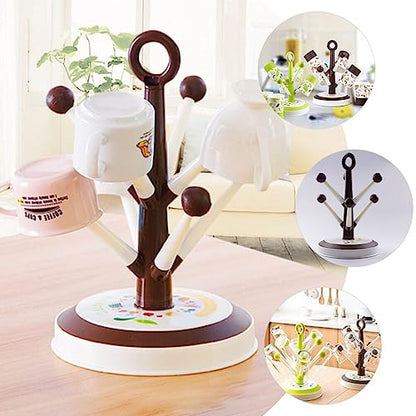 ULTECHNOVO Plastic Coffee Cups Bottle Drying Rack Coffee Mug Cup Holder Tree Countertop Countertop Removable Mug Stand Bottle Dryer Holder for s Teats s Plastic