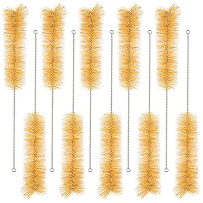 stonylab 10 Pack Tube Brushes, Bristle Test Tube Bottle Wash Cleaning Brushes with Radial Tufted End for Laboratory, Size L - size: Large