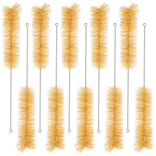 stonylab 10 Pack Tube Brushes, Bristle Test Tube Bottle Wash Cleaning Brushes with Radial Tufted End for Laboratory, Size L - size: Large