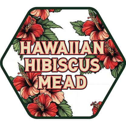 Craft A Brew - Mead Maker’s Choice - Hawaiian Hibiscus Mead Recipe Kit - Ingredients & Instructions for Mead Fermentation & Backsweetening – With Hawaiian Wildflower Honey - Makes 1 Gallon Still Mead - color: Hawaiian Hibiscus