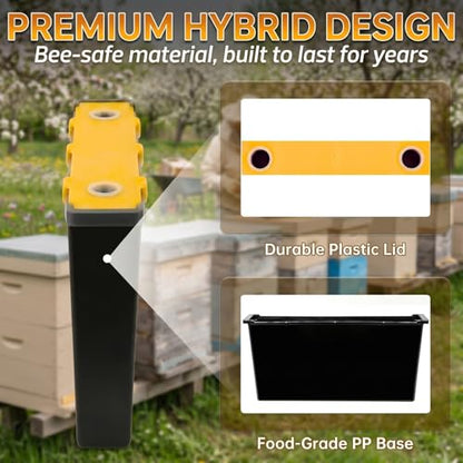4 Pack 3.5L Bee Hive Feeder, Bee Frame Feeder, Deep Frame Water Feeder, Bee Feeder for Beekeeping Supplies Equipment Tools (Yellow, 4 Pack 3.5L) - color: YELLOW, size: 4 Pack 3.5L