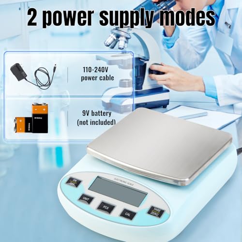 Lab Scale 6000g x 0.01g Digital Scale 0.01g Gram Accuracy, High Precision Electronic Analytical Balance, 13 Unit Conversion Scale for Kitchen Laboratory Jewelry Scientific Weighing (500g*2)