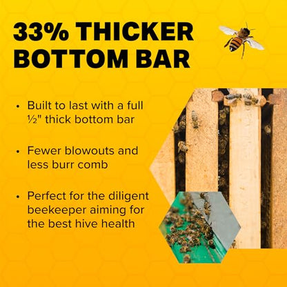 Mann Lake 9 1/8" Deep Unassembled Beekeeping Frames, Groove Top and Bottom, No Holes in Endbars, Designed for High Precision and Durability, Compatible with All Uncappers, 100 Pack, Made in the USA - size: 9-1/8-Inch