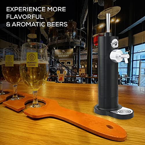 Richard Bergendi Home Draught Beer Pump, Beer kegerator, Beer Tap, Draft Beer Dispenser, Portable Mini Keg For All Can Beers, Ale, Birthday Gift for Men, Husband, Dad, Son, Beer Gifts For Men Black