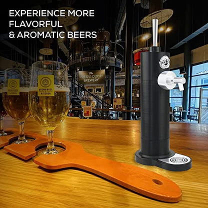 Richard Bergendi Home Draught Beer Pump, Beer kegerator, Beer Tap, Draft Beer Dispenser, Portable Mini Keg For All Can Beers, Ale, Birthday Gift for Men, Husband, Dad, Son, Beer Gifts For Men Black