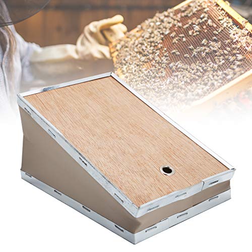 Bee Smoker Box, Bee Smoker for Beekeeping Wood Stainless Steel Bee Smoker Box Replacement Parts for Beekeeping Supplies Starter Kit