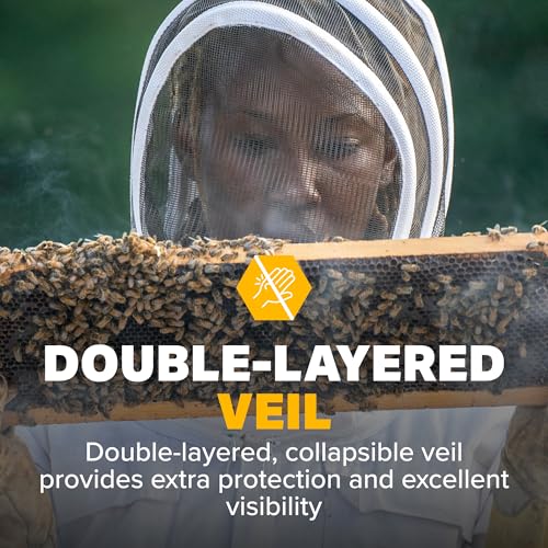 Mann Lake Economy Hooded Beekeeping Suit, Lightweight and Breathable Protective Gear, Budget-Friendly Apparel for Backyard Beekeepers, Durable Beekeeping Equipment with Self-Supporting Veil, XXX-Large - size: 3X-Large