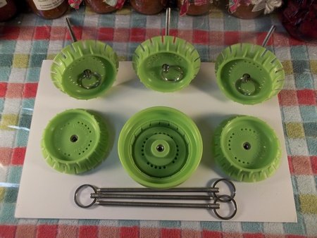 4 Pickle Pusher Small Batch Fermentation Kits. Complete with Airlock and Weight-Replacement. BPA Free. Holds 25X More Than Fermenting Weights. Fits Widemouth Mason Jars Not Included