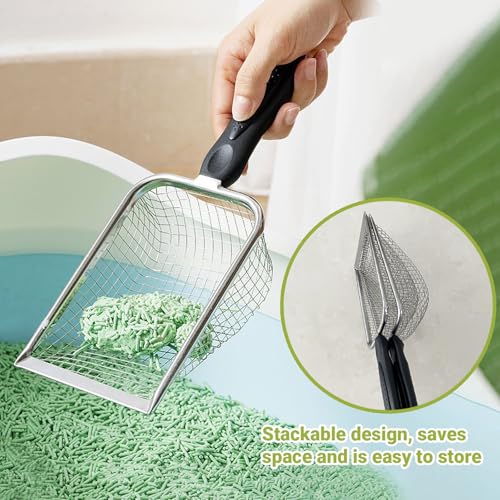 2 Pcs Gardening Soil Sifter, Handheld Shovel, Garden Sieve with Handle | 3.8mm and 5mm Mesh, Portable, For Sand Soil Dirt Compost, 2 Set - color: 2 Set