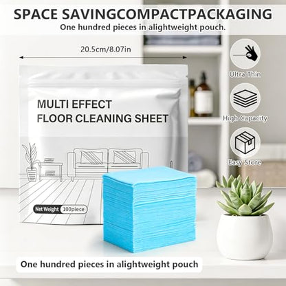 Multi-Surface Multiple Effect Floor Cleaner Tablets, Concentrated Multiple Effect The Floor Clean Formula for Hardwood, Tile, Laminate and More, Dissolvable Cleaning Pods1 (100 Pack)