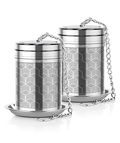Large Tea Infuser for Loose Tea(2 Pack), 304 Stainless Steel Tea Ball Strainer, Extra Fine Mesh Tea Steeper for Brewing All Kind of Tea, Fits for Most Teapot, Cups or Mugs - color: 2 Pack, size: Large-Cube