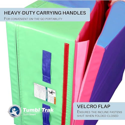 Tumbl Trak Folding Incline Mat - color: Black, size: 30 in x 68 in x 16 in