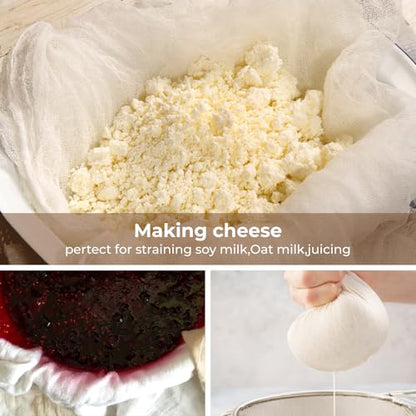 10 Pcs Cotton Cheese Cloths,Food Grade Reusable Cheese Cloth Bag For Straining Liquid,Juicing,Cooking (80 * 80cm) - size: 80*80cm