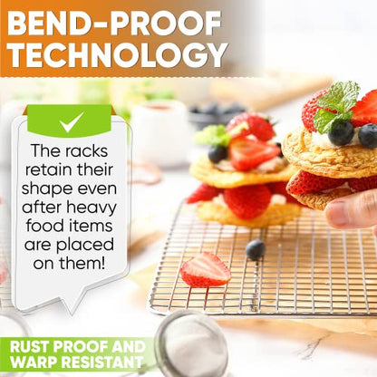 Spring Chef 10 x 15 Inch Stainless Steel Cooling Rack for Cooking & Baking - Heavy Duty Cookie Cooling Rack for Kitchen - Oven Safe - Fits Jelly Roll Pan - Dishwasher Safe - size: 10"x15", style: 1 Pack