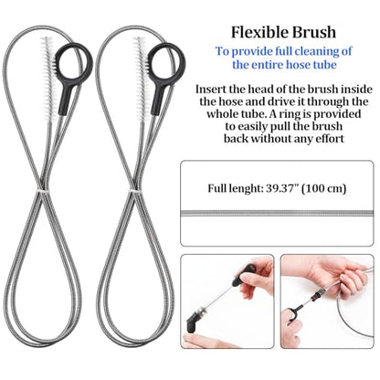 Patelai 8 in 1 Hydration Bladder Cleaning Kit Includes 3 Different Brushes and Drying Collapsible Bladder Frame, Water Reservoir Backpack Cleaning Kit - color: Black