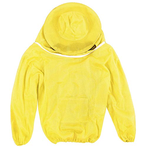 Beekeeping Jacket, Bee Suit Bee Jacket with Veil Professional Ventilated Beekeeper Suit Beekeeping Tools (Yellow) - color: Yellow