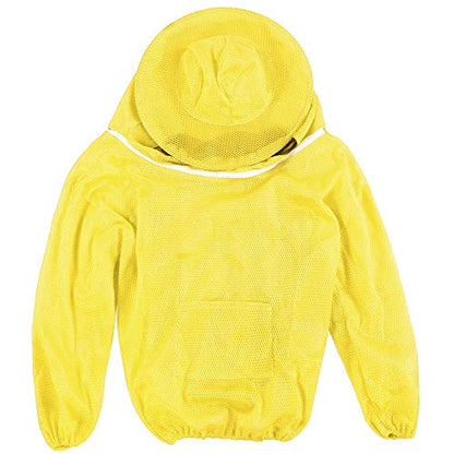 Beekeeping Jacket, Bee Suit Bee Jacket with Veil Professional Ventilated Beekeeper Suit Beekeeping Tools (Yellow) - color: Yellow