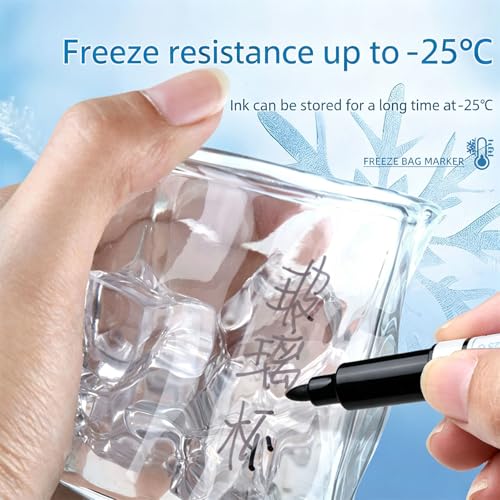 12Pcs Double Tip Permanent Markers Quick Drying Oil Based Markers Pen for Fridge Food Packaging and Warehouse Labeling