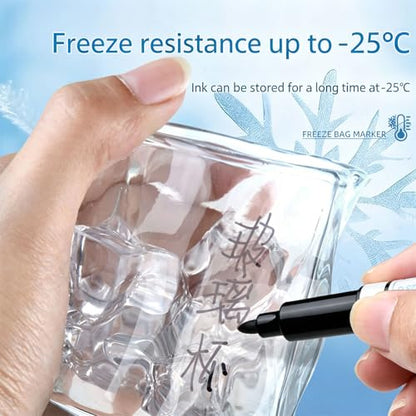 12Pcs Double Tip Permanent Markers Quick Drying Oil Based Markers Pen for Fridge Food Packaging and Warehouse Labeling