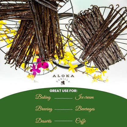 25 Count Organic Madagascar Vanilla Beans – Grade A Bourbon Pods | Gourmet Whole Vanilla Beans for Baking, Cooking, Extract Making | Rich Aroma, Premium Flavor, Non-GMO, Vegan - size: 25 Count (Pack of 1)